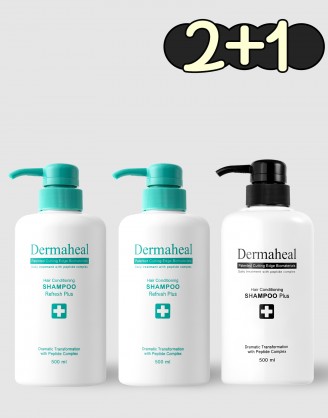 [2+1] 헤어 컨디셔닝 샴푸 리프레시 500ml (2) + 오리지날(1)