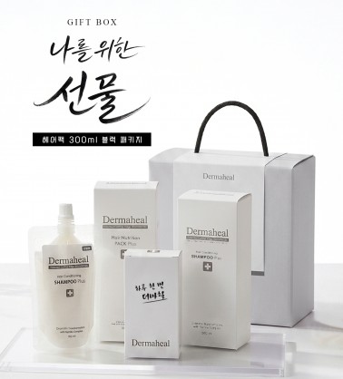 가정의달 선물세트 더마힐 헤어팩 300ml 블랙 패키지