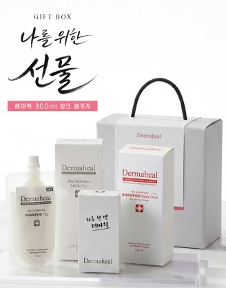 가정의달 선물세트 더마힐 헤어팩 300ml 핑크 패키지